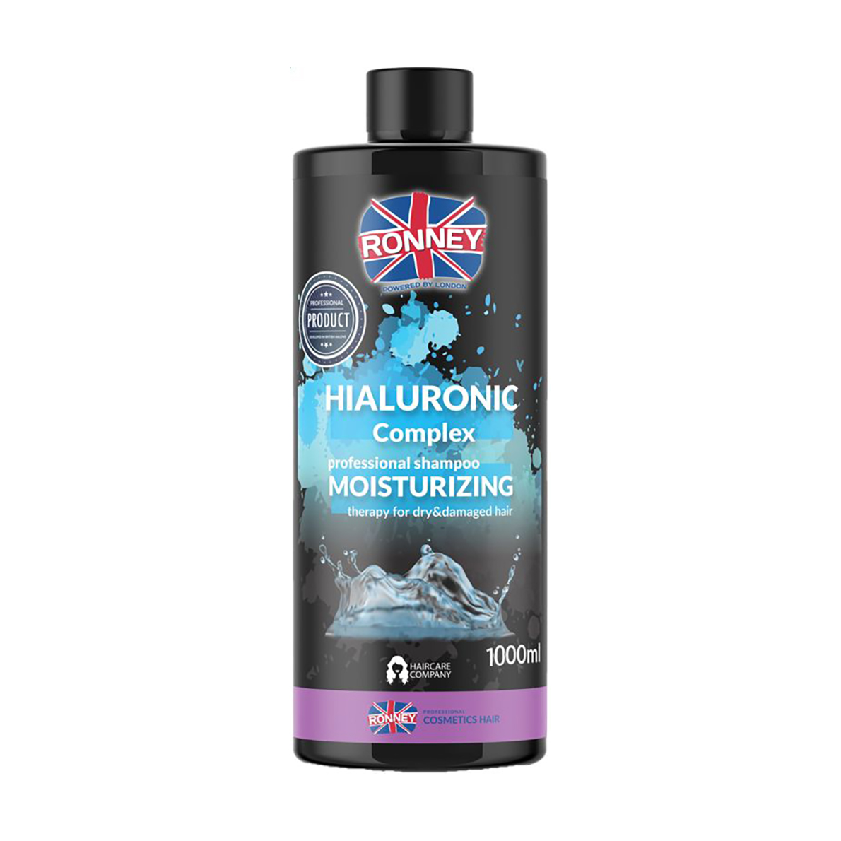 Шампунь Ronney Hialuronic Complex Moisturizing Shampoo для сухого та пошкодженого волосся, з гіалуроновою кислотою, 1 л